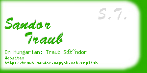 sandor traub business card